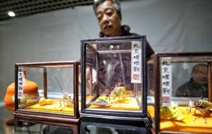 非遗手工艺品博览会在北京潘家园市场开幕